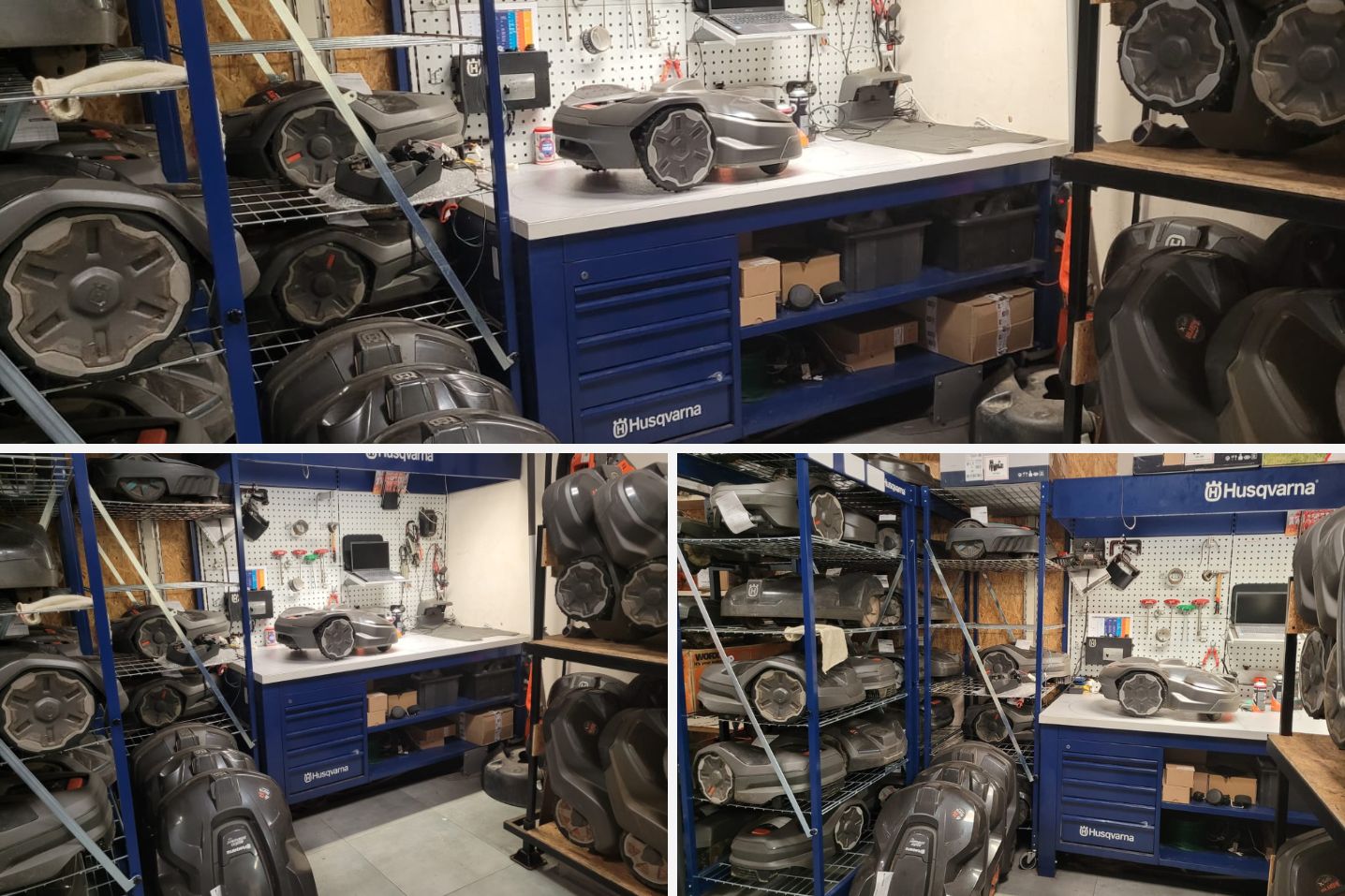 Serwis i przechowywanie robotów koszących